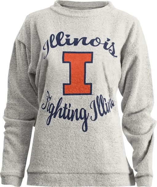 Womens University of Illinois Sweatshirt Comfy Terry L/S Crew