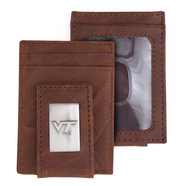 Virginia Tech VT Hokies Wallet Front Pocket Leather Wallet