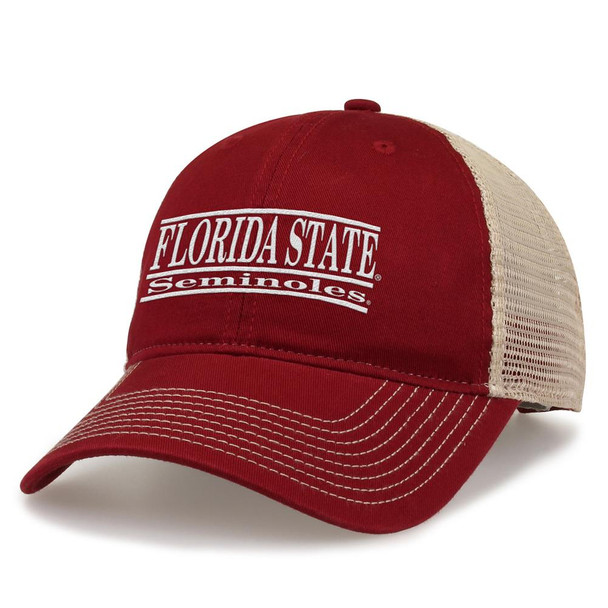 FSU Florida State University Hat Soft Mesh with Elastic Snapback Trucker Hat