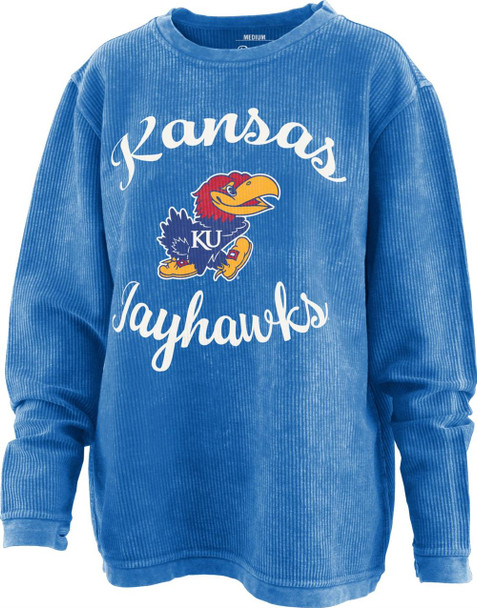 Women's Kansas Jayhawks KU Comfy Cord Pullover Sweatshirt