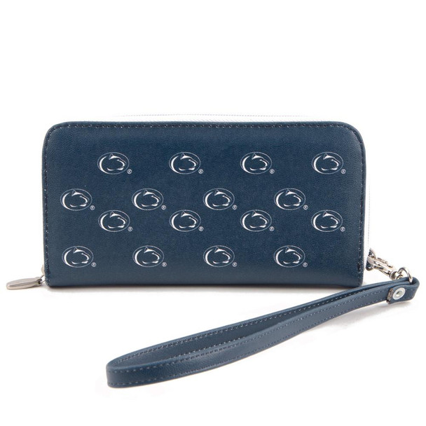 Ladies Penn State University Wristlet Womens Leather Wallet Cellphone Money Holder