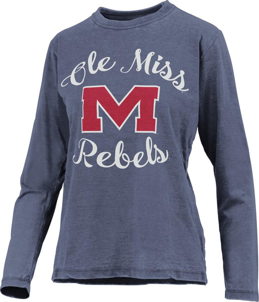 Women's Ole Miss Rebels Long Sleeve Tee Vintage LS TShirt