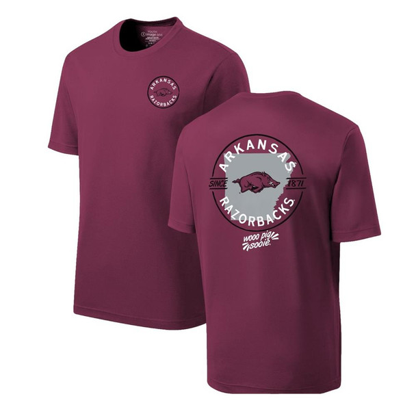 Arkansas Razorback T Shirt Short Sleeve Competitor Performance Tee