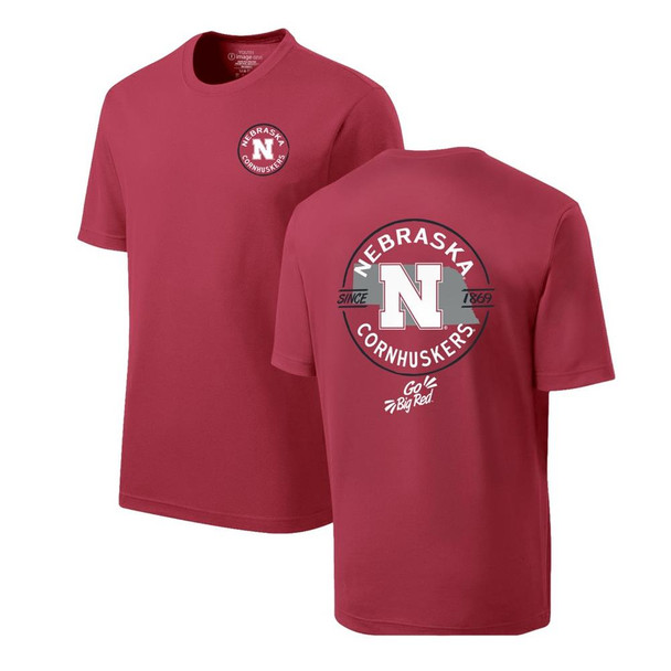 Nebraska Cornhuskers T Shirt Short Sleeve Competitor Performance Tee