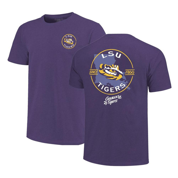LSU Tigers Louisiana State T Shirt Short Sleeve Tri-Blend SS Tee