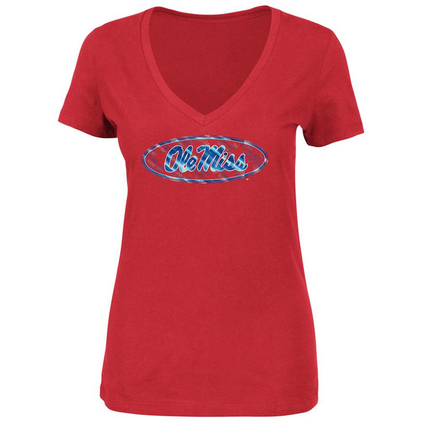 Poised Play Ole Miss Rebels Women's V-neck Tee