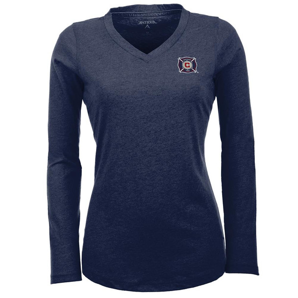 Women's Chicago Fire Flip V-Neck Long Sleeve Tee