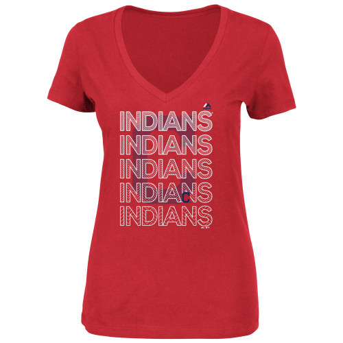 Majestic Athletic Women's Cleveland Indians Fashion Jersey Small - Red