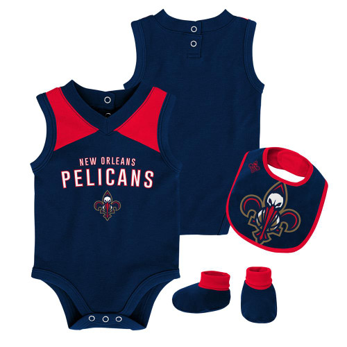 Outerstuff New Orleans Pelicans NBA Girls Newborn & Infant 3 Pack Bodysuit Set