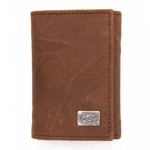 Eagles Wings Men's Florida Gators Leather Secretary Wallet with Concho -  Brown