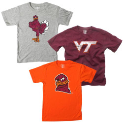 Toddler Virginia Tech VT Hokies 3 Pack Tees Organic Cotton Shirt Set