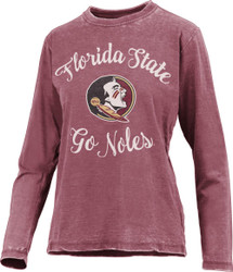 Women's FSU Florida State University Long Sleeve Tee Vintage LS TShirt