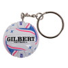 GILBERT netball keyring [white/pink]