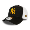 NEW ERA NY yankees adjustable MLB 9forty A-frame trucker cap [black]