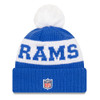 NEW ERA los angeles rams NFL sideline sport knit bobble beanie hat [blue/white]