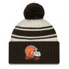 NEW ERA Cleveland Browns NFL sport knit bobble hat [brown/cream]