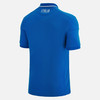 MACRON Italy Rugby Poly-Cotton Travel Polo Shirt [blue]