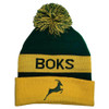 CORBERO south africa rugby woven bobble hat [green/yellow]