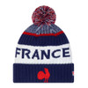 NEW ERA France Rugby Bobble Beanie Hat [blue/white/red]