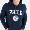 NEW ERA philadelphia 76ers basketball NBA hooded sweat [navy]