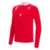 MACRON wales rugby WRU Jersey Poly Cotton RWC 2023 LS [red/white]