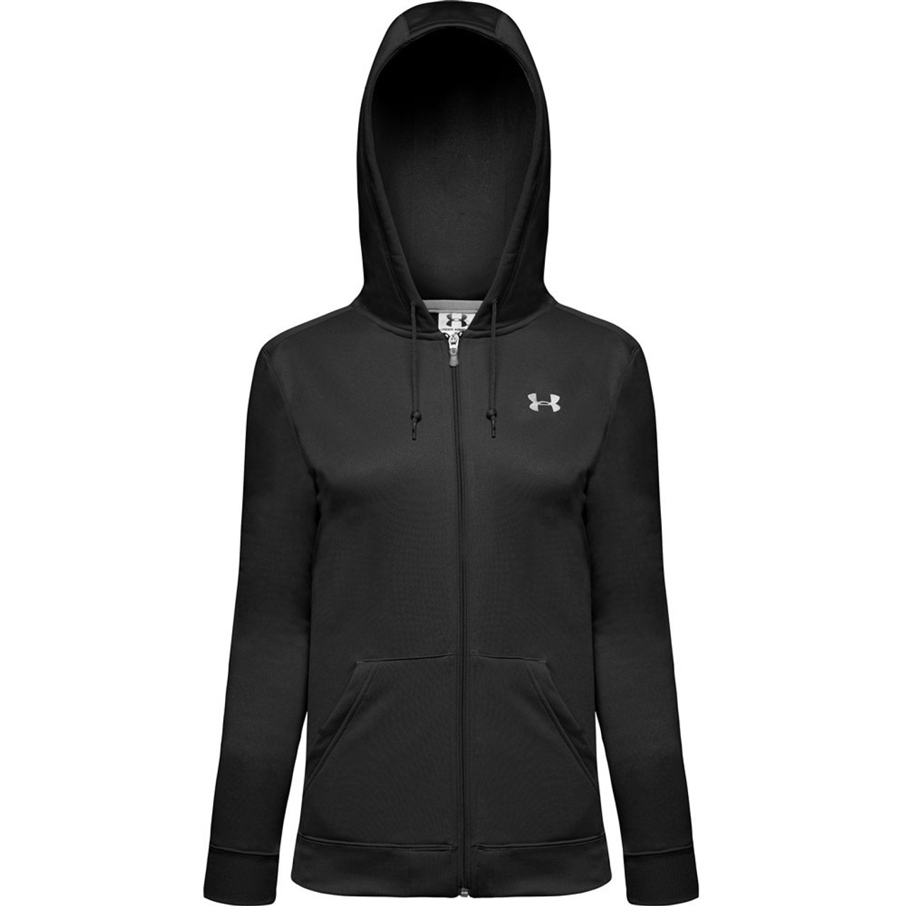 Women's black under on sale armour zip up hoodie