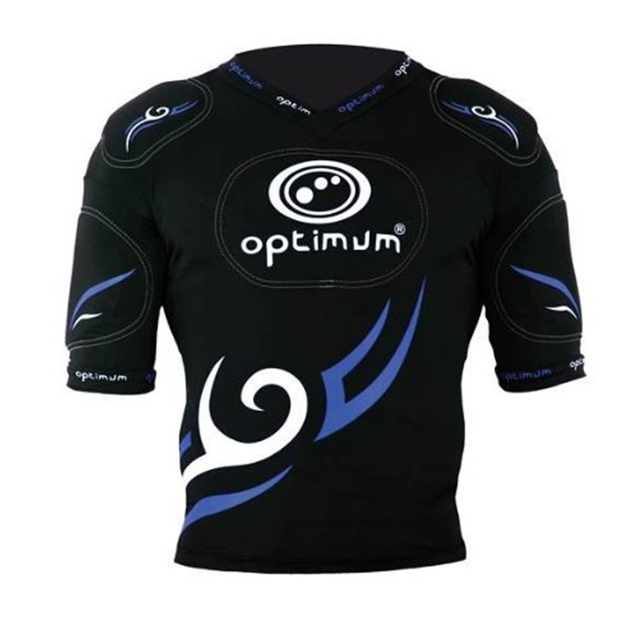 Optimum Tribal Rugby Five Pad Body Armour Senior Black Blue
