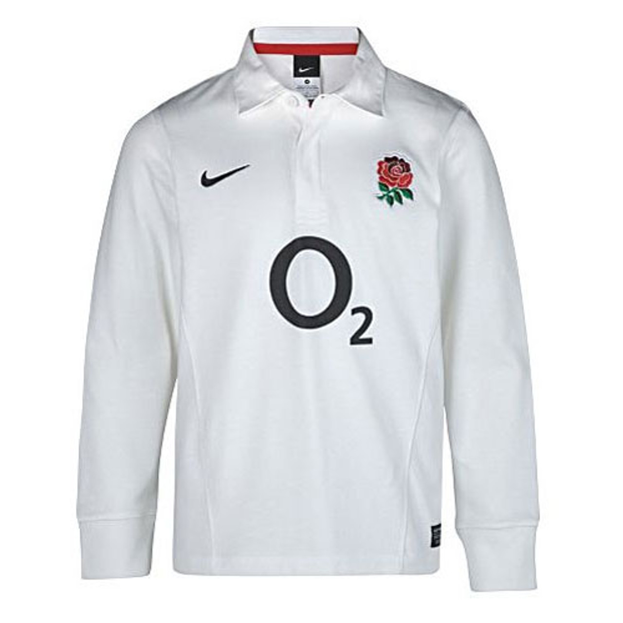 Escoba costo De Verdad Nike England Home Long Sleeved Supporters Rugby Shirt Junior 2011/12