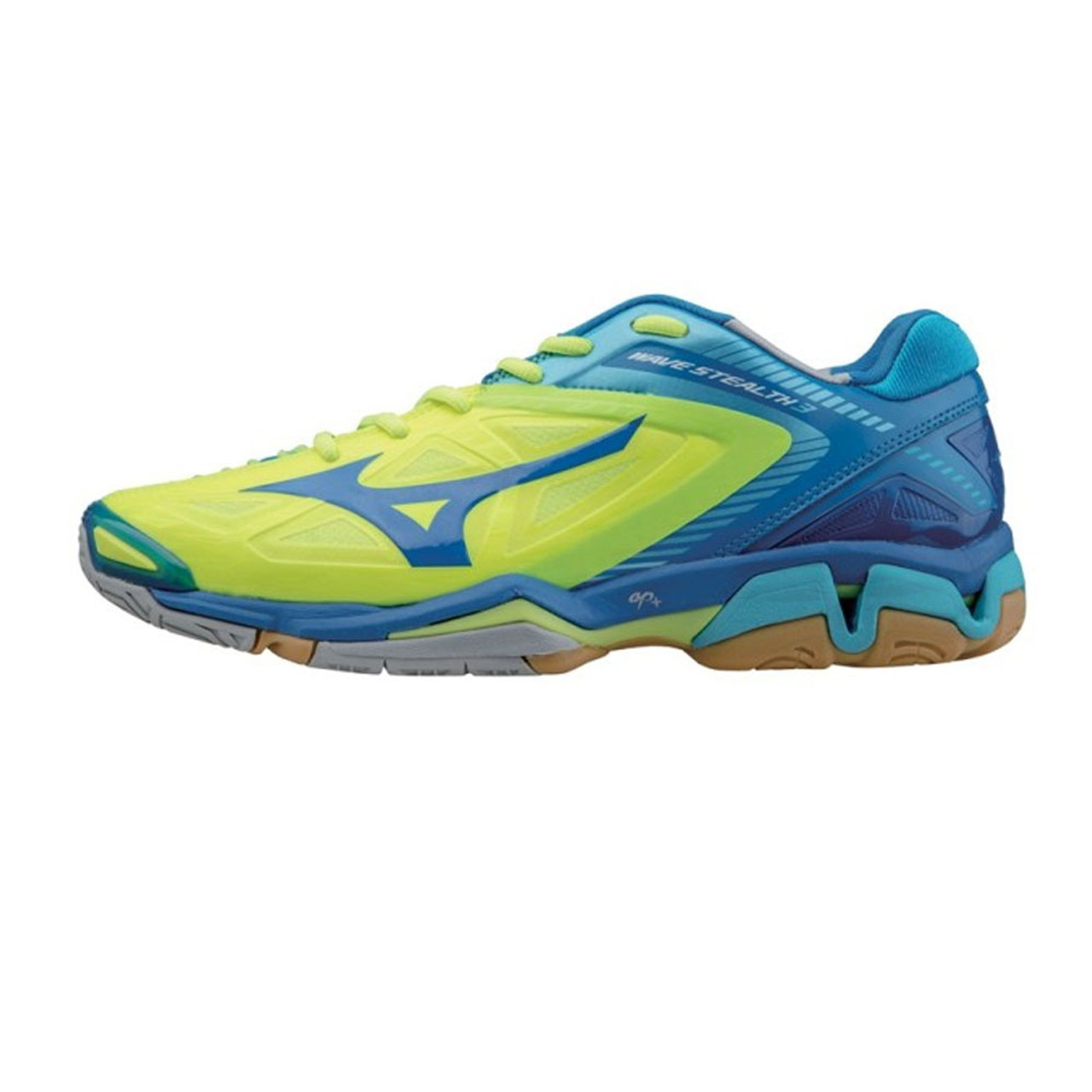 mizuno wave stealth v cool blue netball trainers