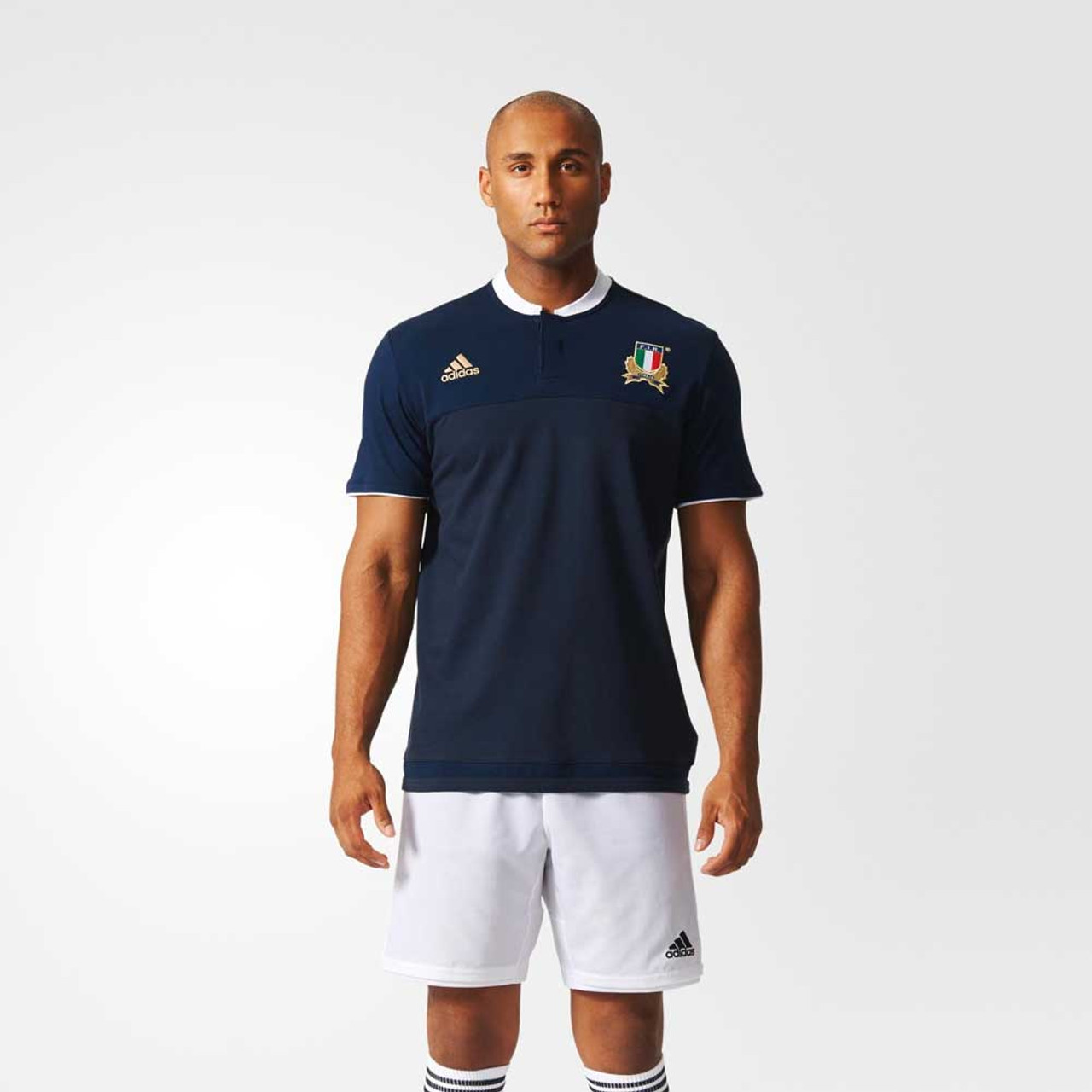 Maak een naam Gevaar sneeuw ADIDAS Italy Rugby Anthem Polo Shirt [navy]
