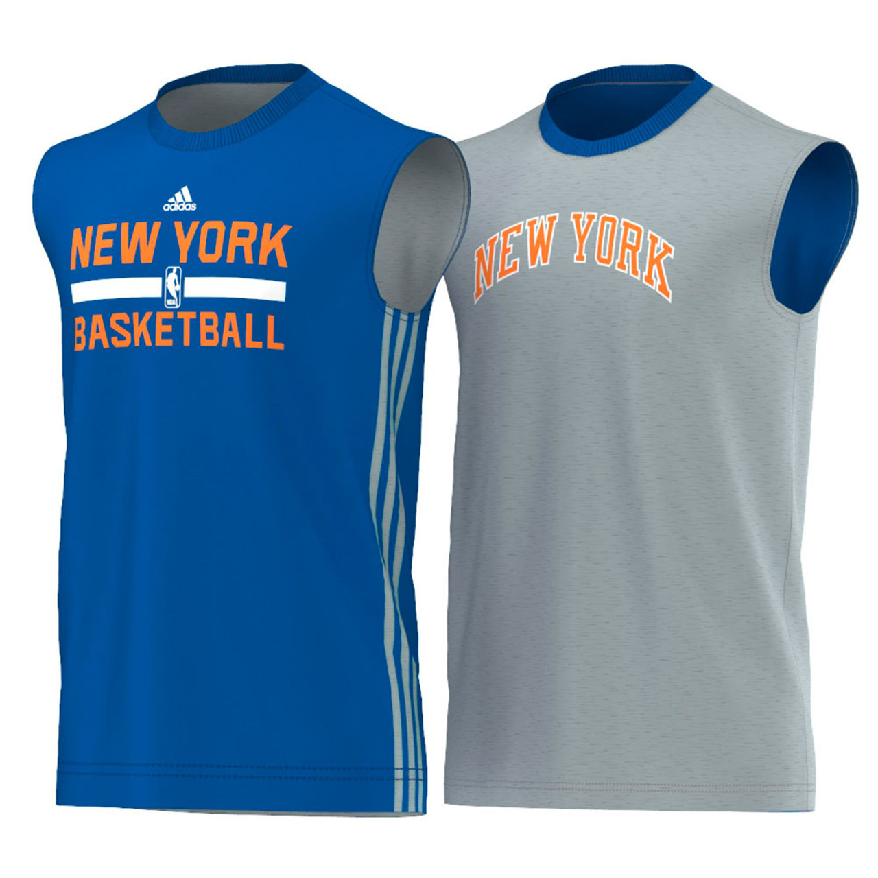 ADIDAS NBA New York Knicks Basketball Reversible tank [blue/grey]