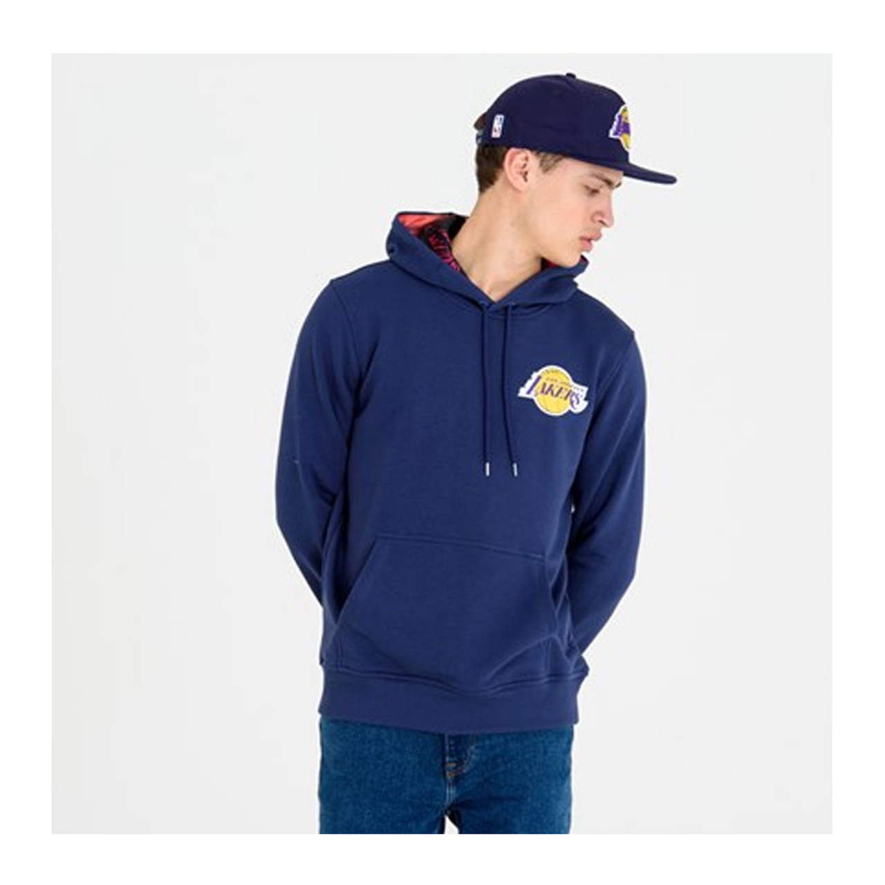 NEW ERA Los Angeles Lakers coastial heat navy pullover hoody [navy]