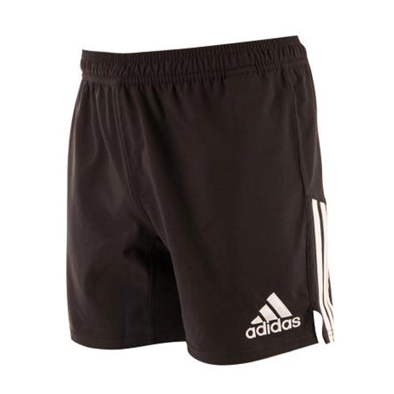 adidas 3 stripe shorts black