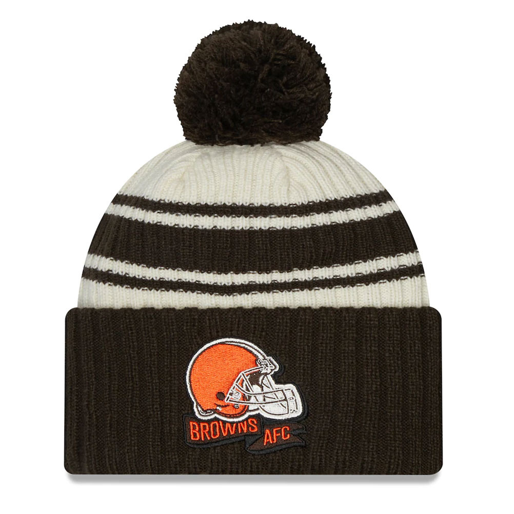 NEW ERA Cleveland Browns NFL sport knit bobble hat [brown/cream]