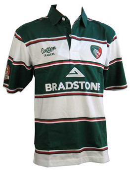 COTTON TRADERS leicester home ss kids rugby shirt