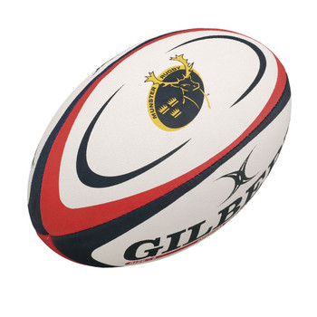GILBERT munster midi rugby ball [white/red]