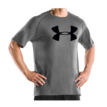 UNDER ARMOUR heatgear big logo tech tee [grey]