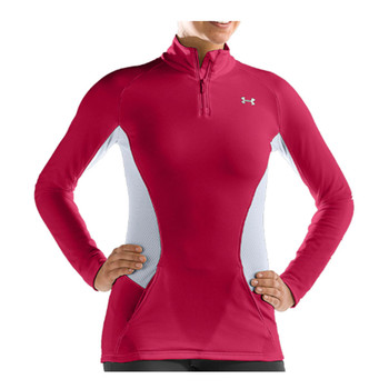 UNDER ARMOUR coldgear women's fusion 1/4 zip [hollywood/steel]