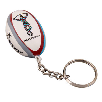 GILBERT harlequins rugby ball key ring