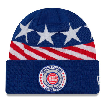 NEW ERA detroit pistons NBA tip-off beanie hat [blue/white/red]