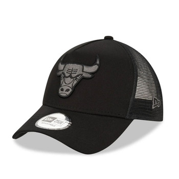 NEW ERA chicago bulls tonal black A frame trucker cap [black]
