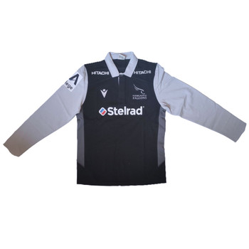 MACRON Newcastle Falcons Rugby Home Shirt LS [black/grey]