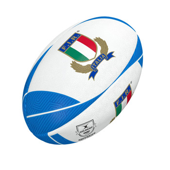 GILBERT italia FIR supporter rugby ball size 5 [blue/white]