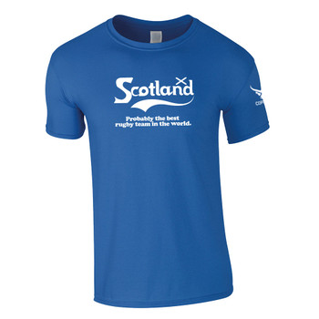 CORBERO scotland 'best rugby team in the world' ringspun t-shirt [royal]