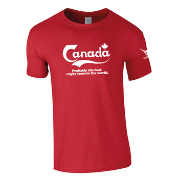 CORBERO canada 'best rugby team in the world' ringspun t-shirt [red]