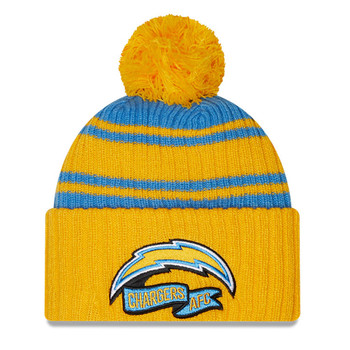 NEW ERA LA chargers NFL sport knit bobble hat [sky blue/yellow]
