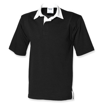 FRONT ROW cotton heavyweight rugby shirt [black]