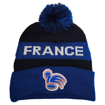 CORBERO france rugby woven bobble hat [navy/royal]