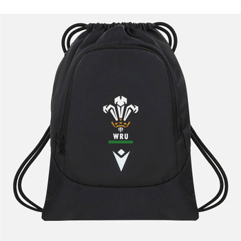 MACRON Wales rugby (WRU) heavy duty gym sack [black]