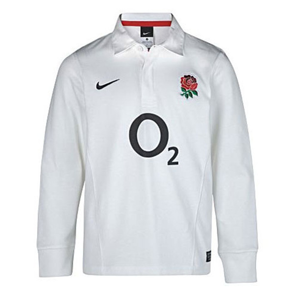NIKE England Home Long Sleeved Supporters Rugby Shirt Junior [white]